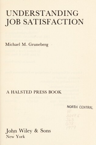 Cover of Gruneberg: Understanding Job *Satisfacti