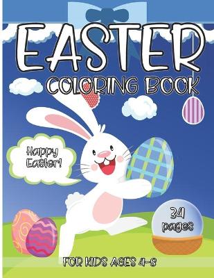 Book cover for Happy Easter Coloring Book For Kids Ages 4-8