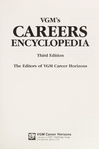 Cover of V.G.M.'s Careers Encyclopedia