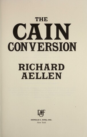 Book cover for The Cain Conversion