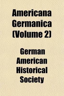 Book cover for Americana Germanica (Volume 2)