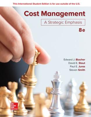Book cover for ISE Cost Management: A Strategic Emphasis