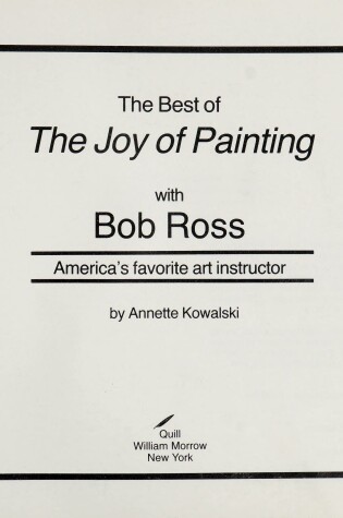 Cover of The Best of the Joy of Painting with Bob Ross, America's Favorite Art Instructor