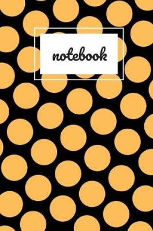 Cover of Black and orange polka dot print notebook