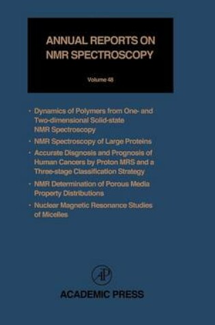 Cover of Annual Reports on NMR Spectroscopy