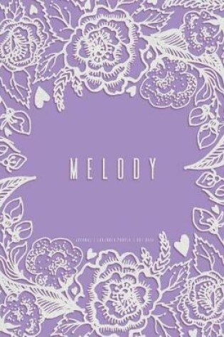 Cover of Melody. Lavender Purple Journal, Dot Grid