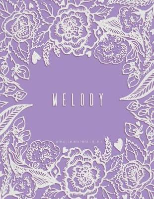 Book cover for Melody. Lavender Purple Journal, Dot Grid