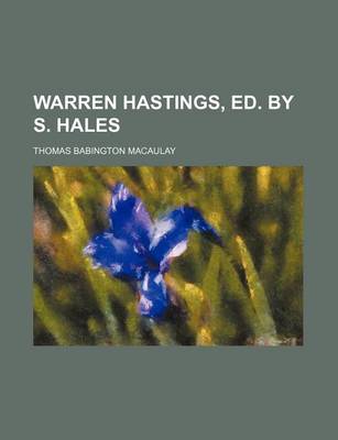 Book cover for Warren Hastings, Ed. by S. Hales