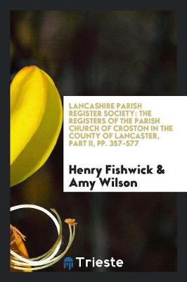 Book cover for Lancashire Parish Register Society