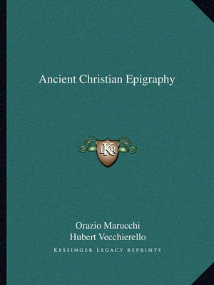 Book cover for Ancient Christian Epigraphy