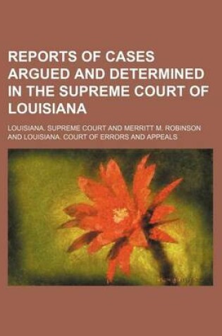 Cover of Reports of Cases Argued and Determined in the Supreme Court of Louisiana (Volume 9; V. 48)