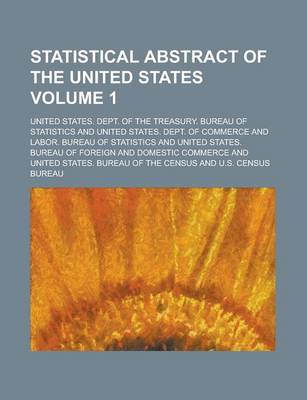 Book cover for Statistical Abstract of the United States Volume 1