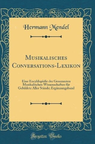 Cover of Musikalisches Conversations-Lexikon