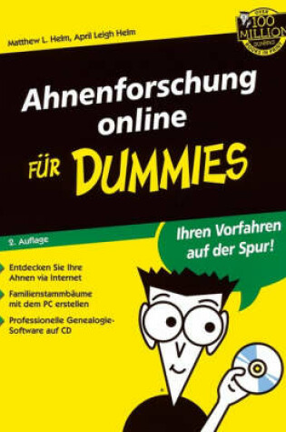 Cover of Ahnenforschung Online Fur Dummies