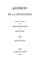 Book cover for Ciceron, de la Divination