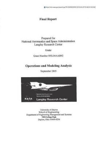 Cover of Operations and Modeling Analysis