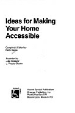 Cover of Ideas for Making Your Home Accessible