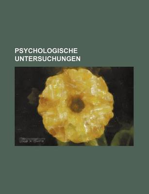 Cover of Psychologische Untersuchungen