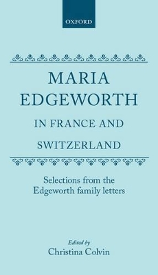 Book cover for Maria Edgeworth in France and Switzerland