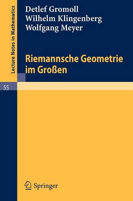 Book cover for Riemannsche Geometrie Im Grossen