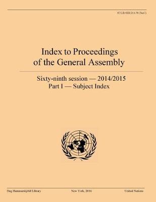 Cover of Index to proceedings of the General Assembly