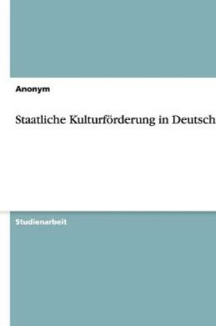 Cover of Staatliche Kulturförderung in Deutschland