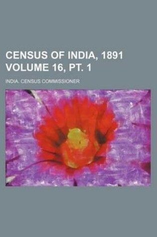 Cover of Census of India, 1891 Volume 16, PT. 1