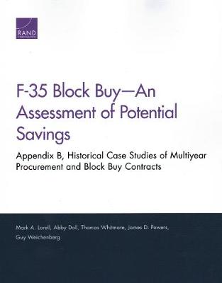 Book cover for F-35 Block Buy--An Assessment of Potential Savings
