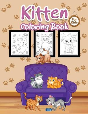 Book cover for Kitten Coloring Book for Kids