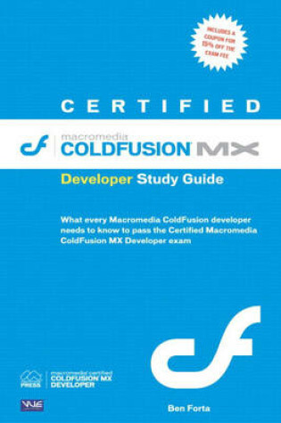 Cover of Certified  Macromedia ColdFusion MX Developer Study Guide