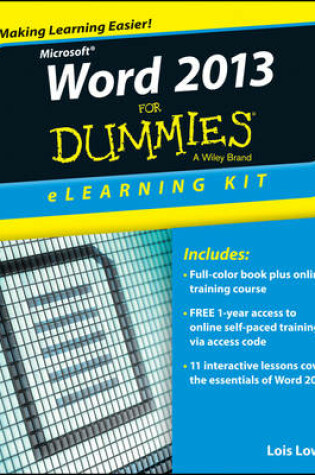 Cover of Word 2013 eLearning Kit For Dummies