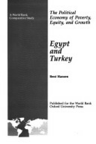 Cover of The Political Economy of Poverty, Equity, and Growth: Egypt and Turkey