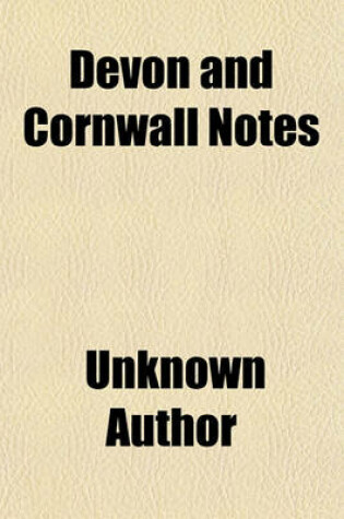 Cover of Devon and Cornwall Notes & Queries. (Volume 2, PT. 2)