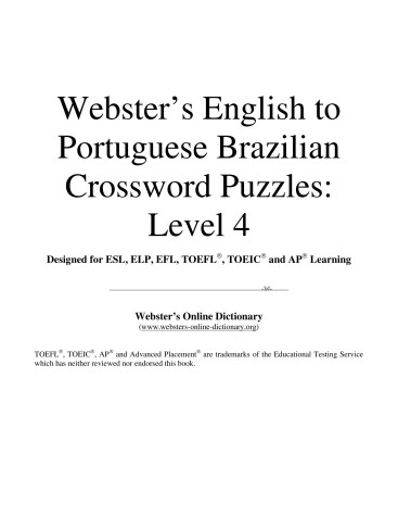 Cover of Webster's English to Portuguese Brazilian Crossword Puzzles