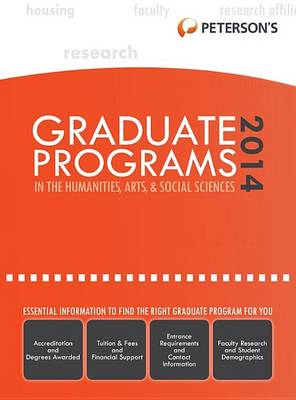 Book cover for Peterson's Graduate Programs in the Humanities, Arts & Social Sciences