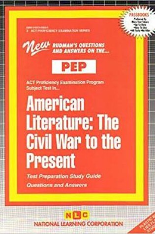 Cover of AMERICAN LITERATURE: THE CIVIL WAR TO THE PRESENT