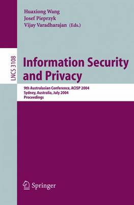 Book cover for Information Security and Privacy