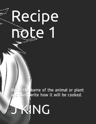 Book cover for Recipe note 1