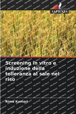 Book cover for Screening in vitro e induzione della tolleranza al sale nel riso