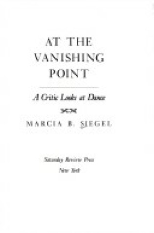 Cover of At the Vanishing Point