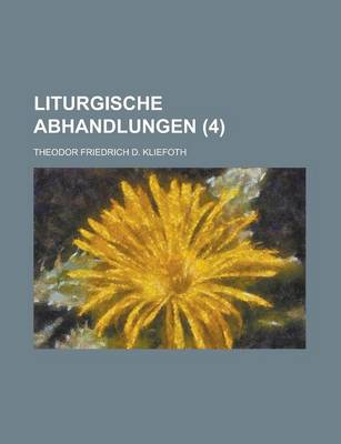 Book cover for Liturgische Abhandlungen (4)