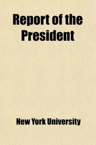 Cover of Report of the President