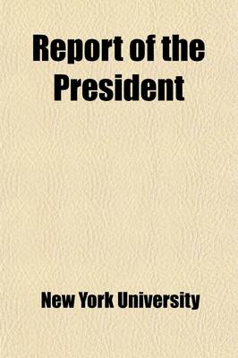 Book cover for Report of the President