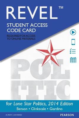 Book cover for Revel for Lone Star Politics, 2014 Elections and Updates Edition -- Access Card