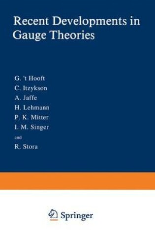 Cover of Recent Developments in Gauge Theories