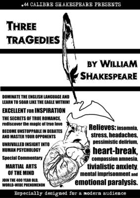 Book cover for Three Tragedies by William Shakespeare