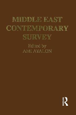 Book cover for Middle East Contemporary Survey, Volume Xvi, 1992