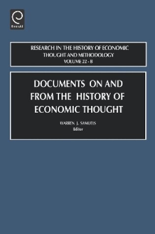 Cover of Documents on and from the History of Economic Thought