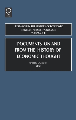 Book cover for Documents on and from the History of Economic Thought