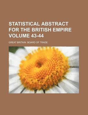 Book cover for Statistical Abstract for the British Empire Volume 43-44